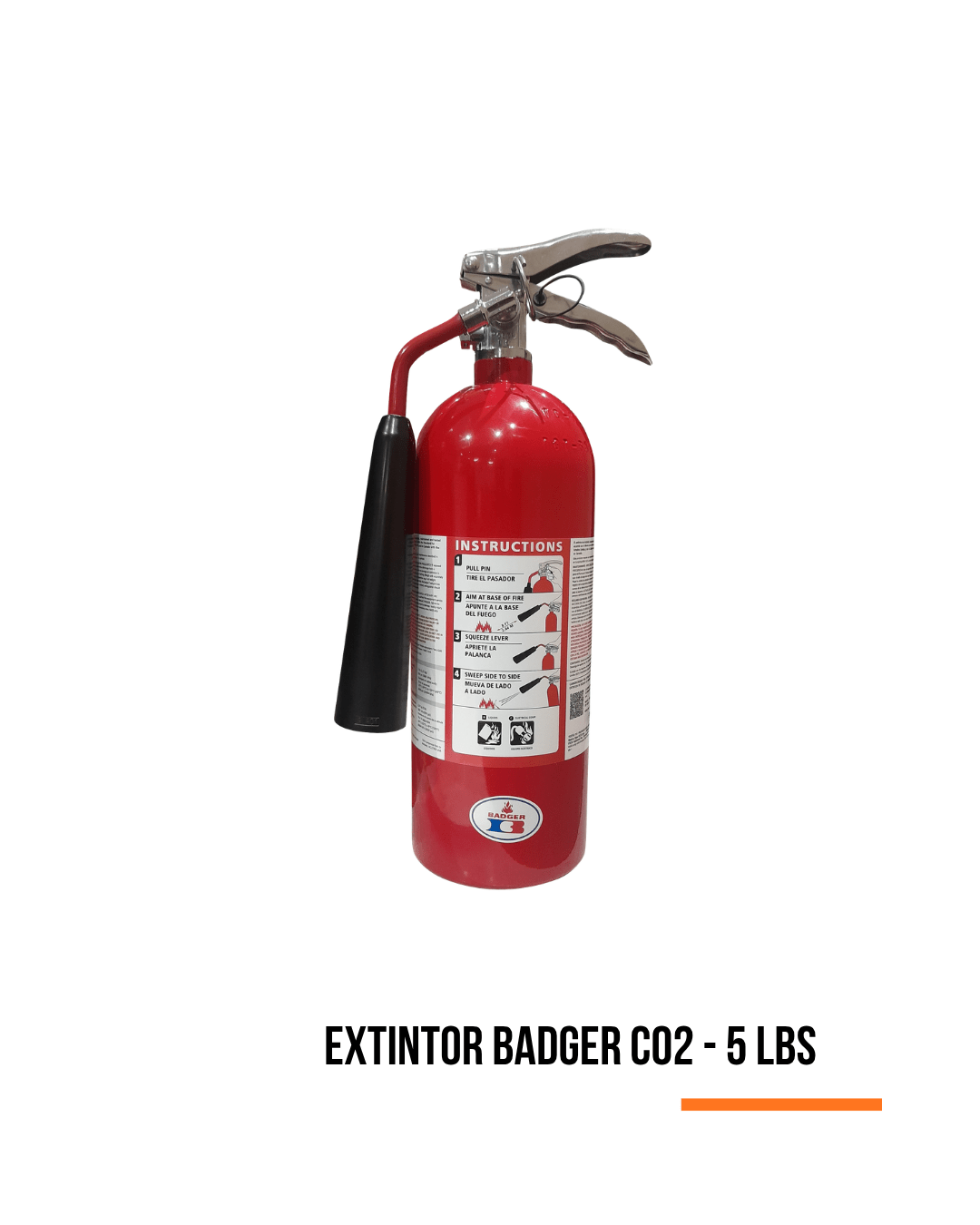 EXTINTOR DE CO2 BADGER DE 5 LBS