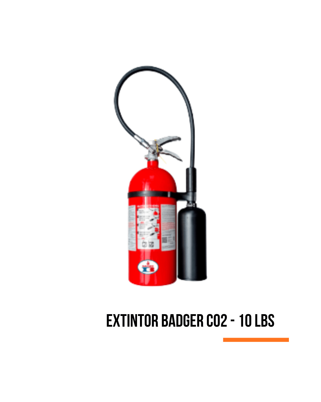 EXTINTOR DE CO2 BADGER DE 10 LBS